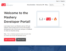 Tablet Screenshot of developer.mashery.com